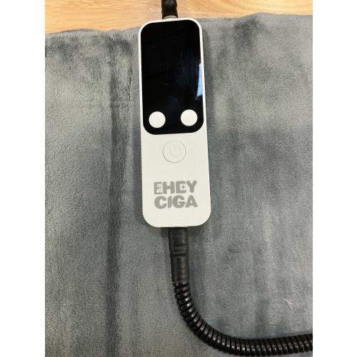 EHEYCIGA Heated Cat Bed Indoor, Adjustable Temperature Dog Cat Heating Pad with Timer, Chew Resistant Cord, Waterproof for Winter, Grey