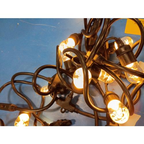 Enbrighten 40-ft Plug-in Black Indoor/Outdoor String Light with 20 Color Changing-Light LED Edison Bulbs
