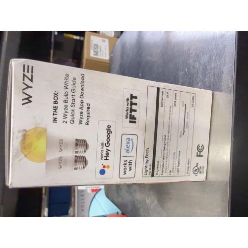 Wyze 60-Watt Equivalent A19 Tunable White Dimmable Wi-Fi LED Smart Light Bulb (2-Pack)