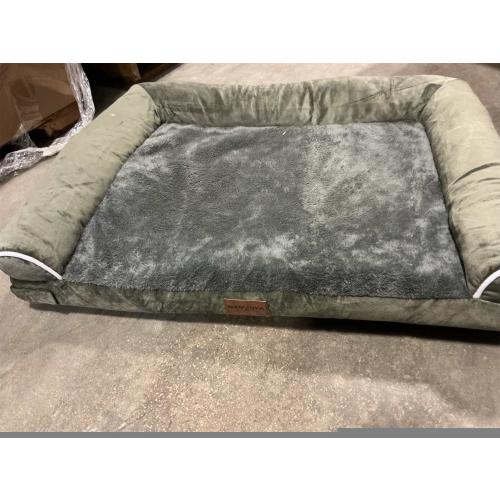 Medium Large Dog Bed Orthopedic Washable: Beds Bolster Medium Large Sized Dog Bed Egg Crate Foam Couch Sofa Waterproof with Removable Cover - Dark Green
