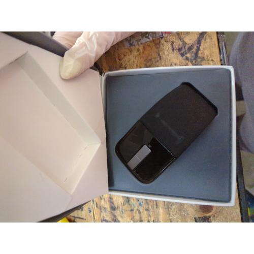 Bluetooth Arc Mouse Foldable Slim and Portable Mini Wireless Computer Travel Mouse Folding Optical Touch Mice for Laptop Tablet - Black