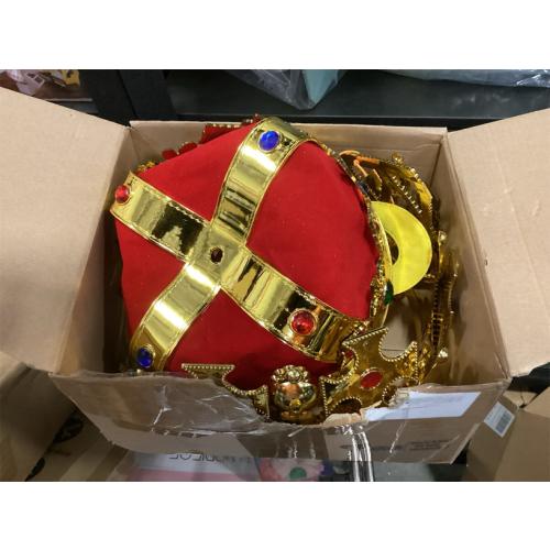 Funny Party Hats Royal king Crown - Regal King Crown - Costume Headwear with Colorful Jewels - One Size