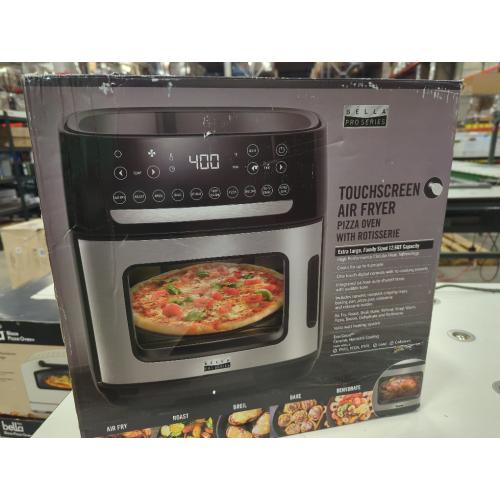 12.6-qt. Touchscreen Bella PRO Air Fryer Pizza Oven with Rotisserie in Stainless Steel