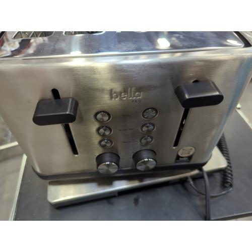 Stainless Steel 4-Slice Toaster with Extra Wide Slots by bella PRO