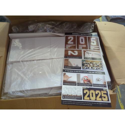 Pooqla 2.4FT Marquee Light Up Numbers for 2026 Graduation Party Decorations, Giant Letter Sign for Girl Boy Balloons Birthday New Year Party Back to School Classroom Decoration, Warm White Number 2026