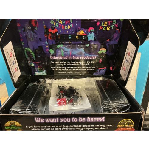 Black Lights for Glow Party! 115W Blacklight LED Strip kit. 4 UV Lights to Surround Your Neon Party. Ultraviolet Lighting for Big Rooms. Easy Set up! Glow in The Dark Party Supplies. Fiesta Luz Negra