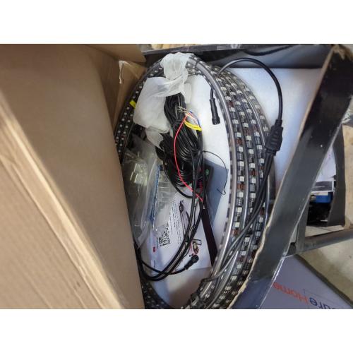 Nilight 4PCS 17.5inch Double Row LED Wheel Ring Lights RGB with APP and Remote Control Neon Light w/Turn Signal and Braking Function Dual Row for Car Van SUV Truck