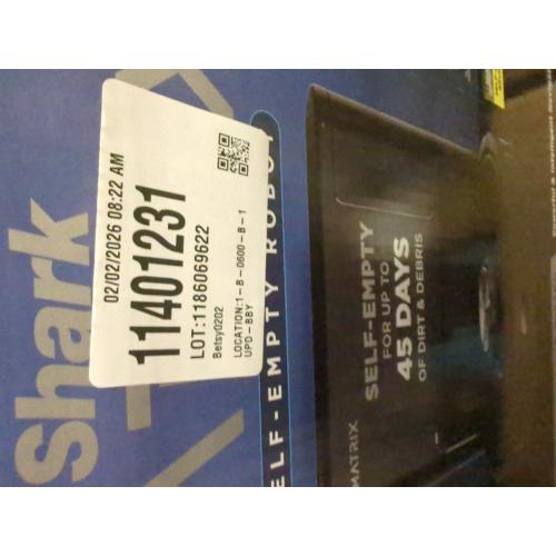 Shark® Matrix Self-Empty Robot Vacuum with Bagless, 45-Day Capacity Base, Self-Cleaning Brushroll for Pet Hair, No Spots Missed on Carpets and Hard Floors, Precision Home Mapping, WiFi Black/Silver (RV2310AE)