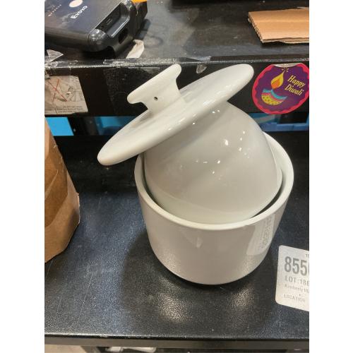 Our Table Simply White Words Butter Keeper