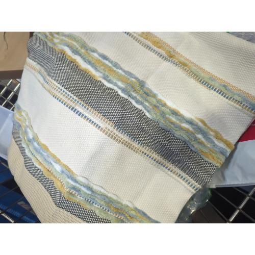 Boho Throw Pillow Covers 18x18 Set of 2 Farmhouse Decorative Cushion Case Striped Square Pillows Cover Chenille Pillow Cases Accent Neutral Pillowcase for Sofa Couch Bed,Orange-Gray