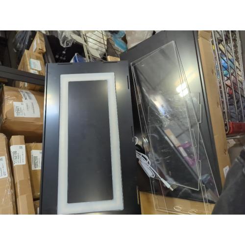 Light Up Tip Jar for Money - Acrylic Donation Ballot Box for Bartender with 2 Sign Holders, Re-mote, LED Light, Lock- Suggestion Box Tip Box for Restaurants Musicians Voting Charity, USB Powered