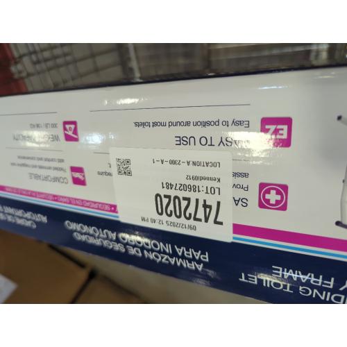 Beige Stand Alone Toilet Safety Rail