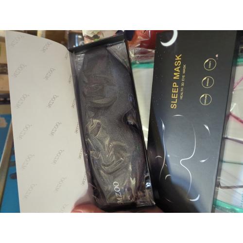 MZOO Luxury Sleep Eye Mask for Side Sleeper Men Women, Zero Eye Pressure 3D Sleeping Mask, Light Blocking Patented Design Night Blindfold, Soft Eye Shade Cover for Travel, Black