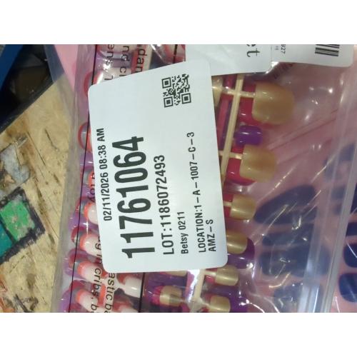 Maitys 576 Pieces 24 Sets Short Press on Toenails for Women Glossy (Classic Colors)