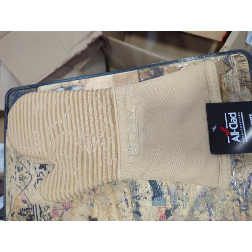 All-Clad Silicone Oven Mitts: Heat Resistant up to 500 Degrees - 100% Cotton & Silicone, 14x7 Oven Mitt for Kitchen and Barbeque, 2-Pack, Cappuccino