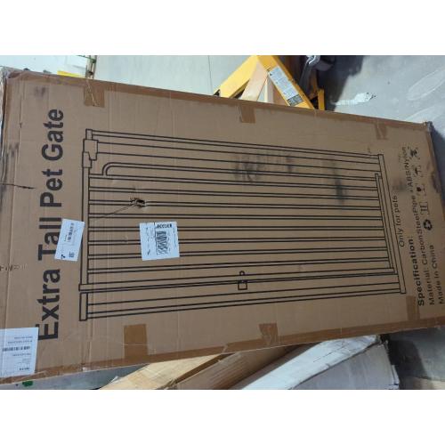 57 Extra Tall Pet Gate for Cats Dogs-43.4-48 Extra Wide Cat Gate for Doorways and Stairs-1.37 Ultra Narrow Spacing Pressure Mounted Dog Gate with One-Handed Operation(43.4-48)