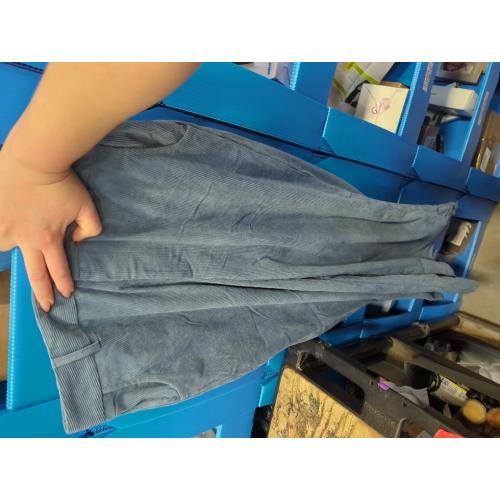 Size L.... Corduroy Wide Leg Pants Woman High Waisted Fall Business Casual Elastic Waist Loose Trendy Trousers with Pockets