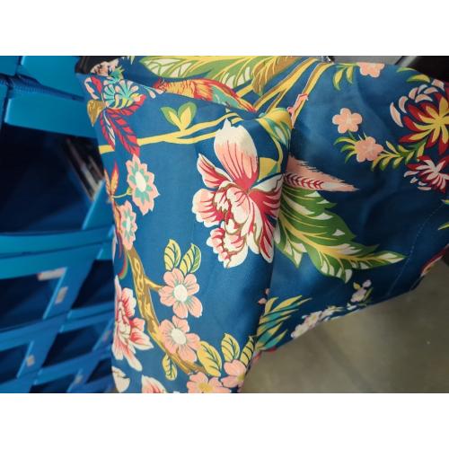 Floral Blackout Curtains for Bedroom 84 Inches Long - Red Flower and Birds Painting, Grommet Thermal Room Darkening Window Drapes for Vintage and Cottage Living Room