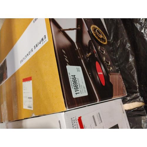 Victrola Empire 7-in-1 Bluetooth Record Player with 3-Speed Turntable, CD, Cassette Player and Radio (Espresso)