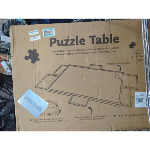 35x26 1500 Rotating Puzzle Board Pro, 35 x 26 with Drawers, Rubber Cover Mat, 360° Lasy Susan, Sort-Wise Colorful Felt Drawers & 4 Trays, Wooden Jigsaw Puzzle Table, Birthday Gifts for Mom