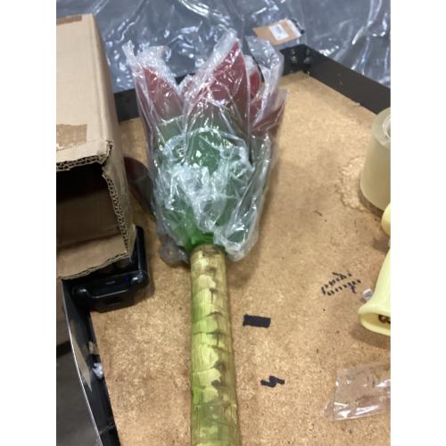 Velener Fall Fake Agave Artificial Plant, Red Fake Succulents Plant for Room Decor, Unpotted Faux Agave Stems Plant for Fall Outdoor/Indoor Decor, 18 inches, Set of 1