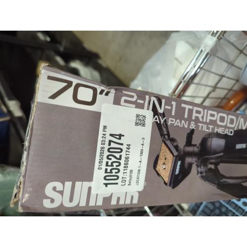 Sunpak - PlatinumPlus Ultra 7000 2-in-1 70 Tripod and Monopod - Silver