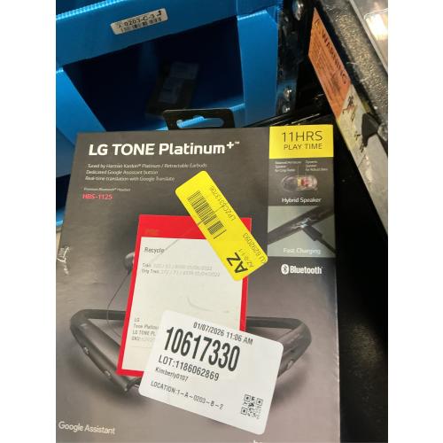 LG - TONE PLATINUM  Bluetooth Headset - Black