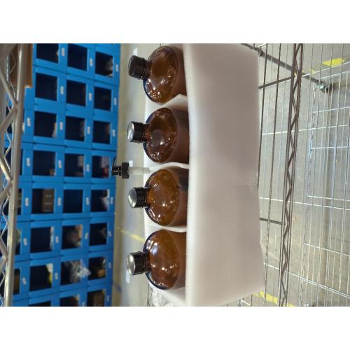 4 Pack 32 oz Amber Boston Round Glass Bottles with Black Caps for Secondary Kombucha Fermentation and Lab Chemicals (1 Funnel and 10 Pieces Black Chalkboard Labels Included)