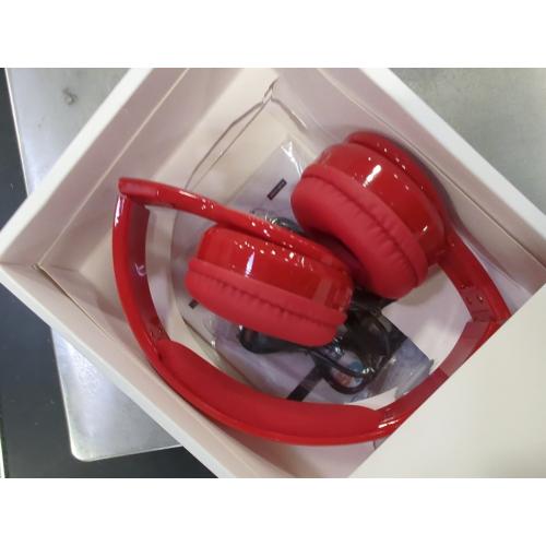 Contixo KB-2600 Over Ear Headphones - Wireless Bluetooth Headphones Kids Safe - 85dB with Volume Limited with Long Lasting Battery - Built-in Mic - Micro SD Card Slot - FM Stereo Radio (RED)