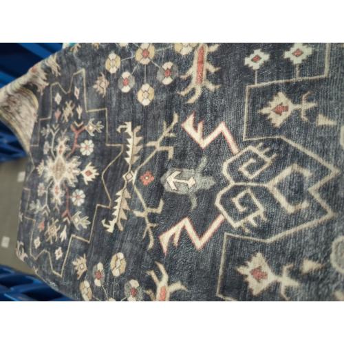 Black Boho Living Room Rug 5x7, Washable Dark Vintage Moody Low Pile Non Slip Carpet for Bedroom, Dinning Room, Office, Farmhouse, Retro Area Rug Indoor Decor (5x7 Black/Multi)