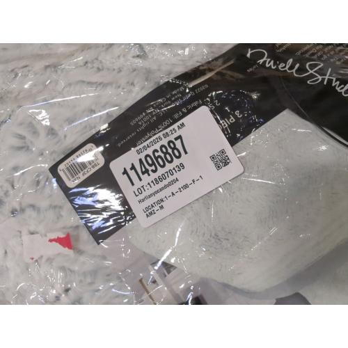 Dwell Studio Full/Queen 3pc Comforter Set White Faux Fur