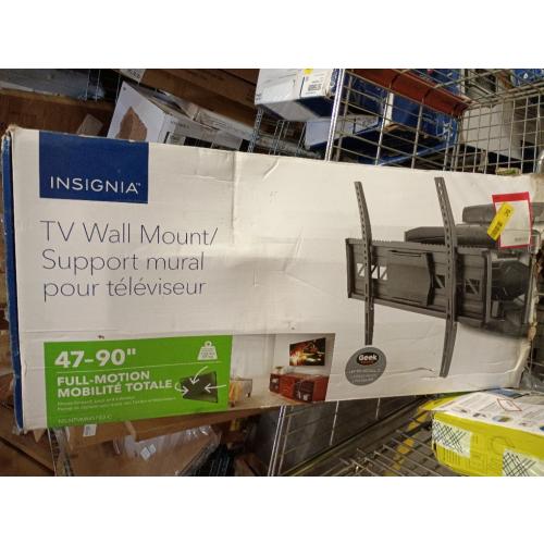 Insignia NS-HTVMM1703-C - Bracket - for flat panel - steel - black - screen size: 47-80 - wall-mountable