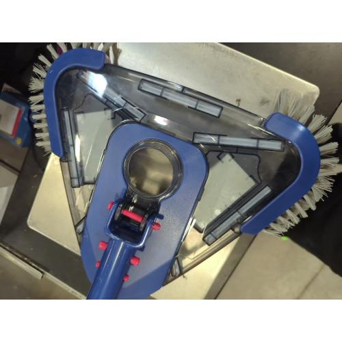 Poolvio Triangular Pool Vacuum Head with Side Brush, Swivel Hose Connection, EZ Clip Handle - Connect 1-1/4, 1-1/2 Hose for Inground and Above Ground Swmming Pools