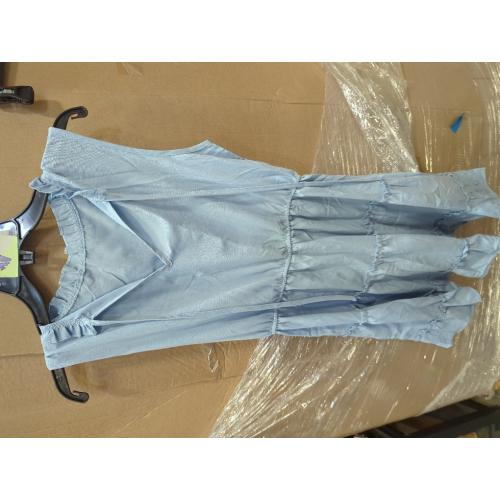 Medium Summer Dress for Women Tie Shoulder V Neck Sleeveless Tiered Ruffle Swing A Line Short Sundresses Badydoll Mini Dress