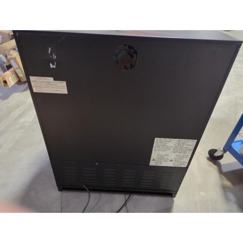 27 Undercounter Refrigerator with One-Solid Door | Reach-in Outdoor Beverage Fridge for Beer Soda | 4.98 Cu.Ft, (2) Shelves, 26.75W x 23.88D x 33.88H, Black, Stainless Steel, 115v, NSF