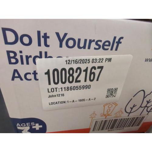 12 DIY Bird House Kits For Children to Build - Wood Birdhouse for Kids to Paint - Unfinished Bird Houses for Kids - Wood Craft Project Kits - Wooden Arts & Craft for Girls & Boys - Classroom Activity