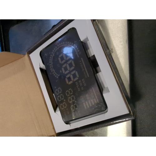 5.5'' HUD Head Display, Windshield Screen Projector Vehicle Speed, Hud Overspeed Alarm, Km/h MPH, OBDII/EUOBD Interface Plug Car Hud Screen