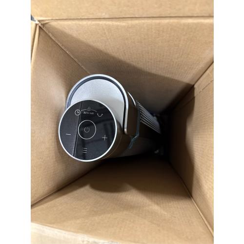 Dreo 1500W Solaris 818 Oscillating Ceramic 30” Indoor Space Heater for Home or Large Bedroom with Remote Control Silver: ETL Listed, 9 Settings