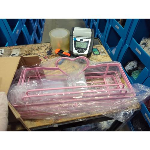 5 Pack Shower Caddy Organizer Rack Shelf for Inside Shower, Adhesive Bathroom Wall Storage Basket Rustproof Stainless Steel Shampoo Holder, Girly Bathroom Accessory Decor Set, Pink