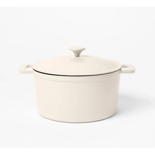 7.5qt Enamel Dutch Oven White