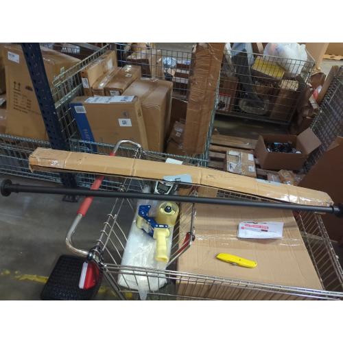 Color Black Tension Shower Curtain Rod, Shower Curtain Rod Stainless Steel Adjustable Tension Curtain Rod No Drilling Spring Loaded Curtain Rods for Curtains and Sheer Curtains