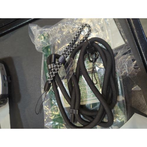 for Phone Lanyard Crossbody with 2X TPU Clear Tabs, Adjustable Anti Theft Strap, Premium Metal Buckles, Comfortable Universal Neck Wrist Lanyard for Travel Outdoor, Black