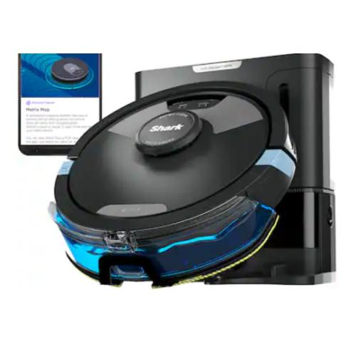 Shark - Matrix Plus 2-in-1 Robot Vacuum & Mop with Sonic Mopping, Matrix Clean, Home Mapping, HEPA Bagless Self Empty, WiFi - Black