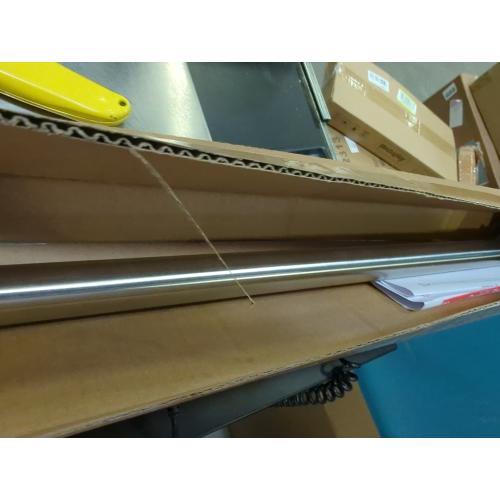 BRIOFOX Industrial Shower Curtain Rod - 2-in-1 Design Tension Curtain Rod - Never Rust Non-Slip 43 to 72 Inch 304 Stainless Steel, Brushed Nickel Window Curtain Rod