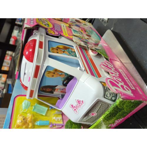 ​​​Barbie Playset with 20  Accessories, Emergency Vehi​​cle Transforms into 2  Foot Hospital with Lights and Sounds, Care Clinic​​​​​​​​