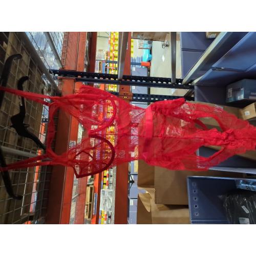 Size L Aranmei Women Sexy Lingerie Bodysuit Lace Teddy Snap Crotch V Neck Cut Out One Piece Babydoll Underwire