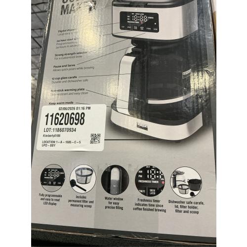 bella PRO - 12-Cup Programmable Coffee Maker - 90194 - Stainless Steel