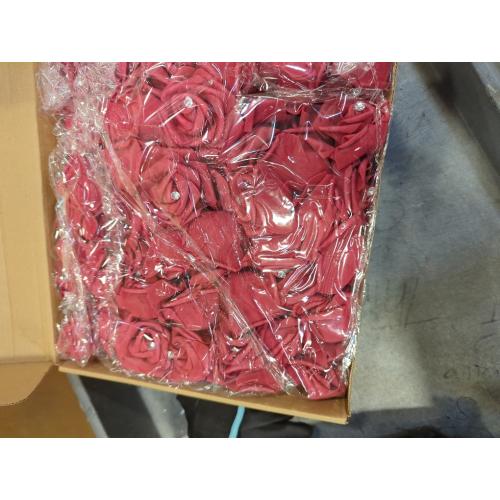 Artificial Stemless Rose Flower Heads, 200Pcs Burgundy Foam Roses Artificial Roses Flower Heads for Crafts 1.97in Stemless Roses for DIY Craft Wedding Bouquet Party Decoration(Burgundy)