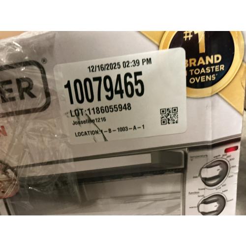 Black and Decker Natural Convection 4 Slice Toaster Oven in Stainless Steel