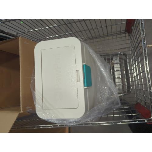 CREAM AND BLUE PawPail Pet Waste Station, Heavy Duty Outdoor Dog Poop Trash Can with Carbon Air Filter & DualVent Odor Control, UV & Weather Resistant | Includes 200 Pet Waste Bags